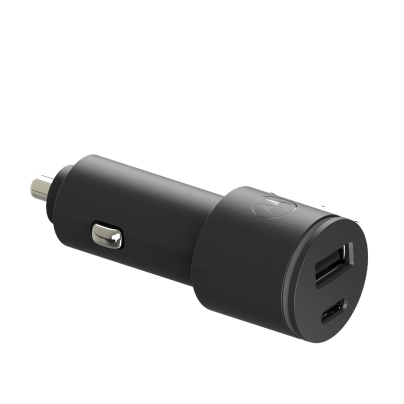 Motorola TurboPower™ 45W Dual Port Car Charger with USB-C to C Data/charging  Cable