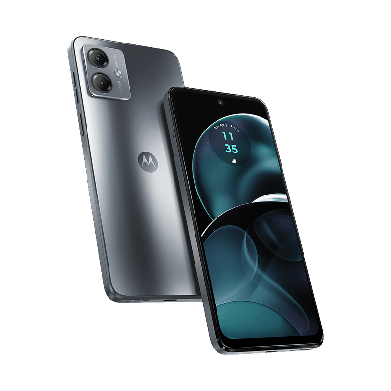 Motorola G14 (Steel Gray, 4GB RAM, 128GB Storage), 6.5 FHD+ Display, UNISOC T616 Octa-core Processor, 50 MP Camera Quad Pixel Technology, Fingerprint