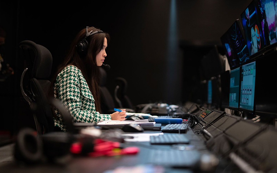 woman in computer